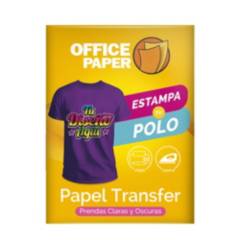 OFFICE PAPER - Papel Transfer Tela Oscura 110g por 05 Hoja A4
