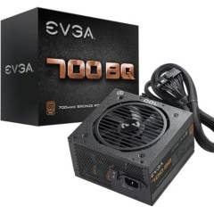 EVGA - Fuente de Poder EVGA 700 BQ, 80+ BRONZE 700W, Semi Modular