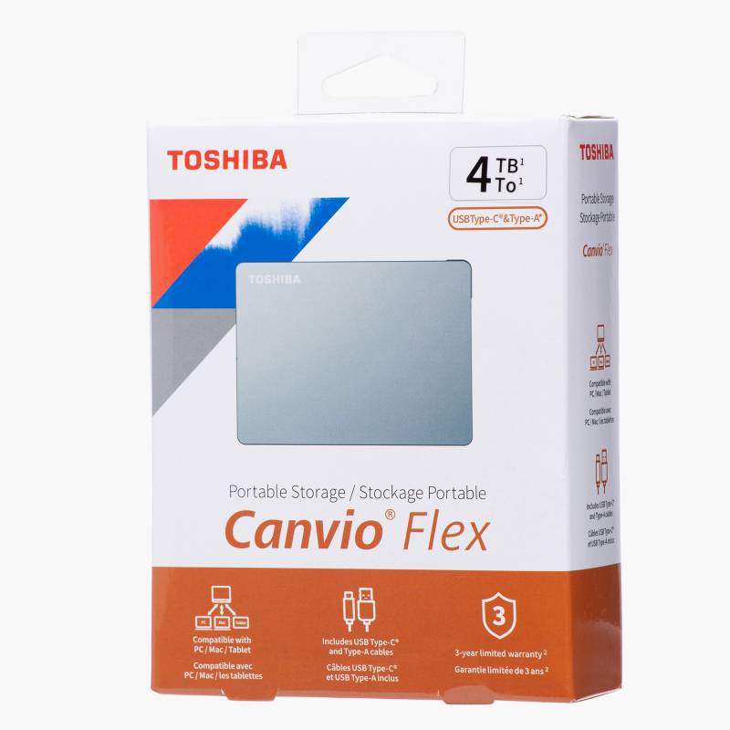 duro externo TOSHIBA CANVIO FLEX 4TB PC MAC TABLET TOSHIBA |
