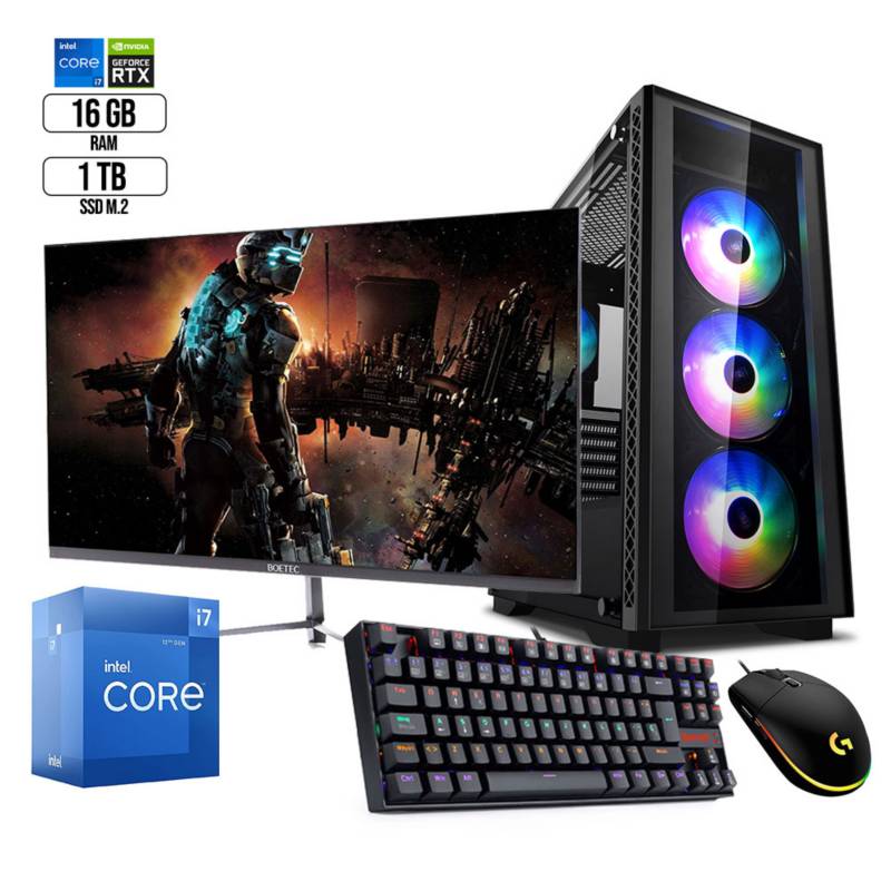 Pc Gamer Intel Corei7 12va Monitor 27 165hz Video Rtx3060 8gb Ram 16gb Ssd  1tb GENERICO