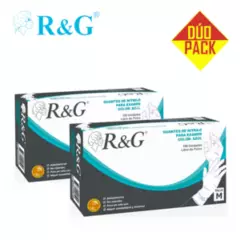 R&G - Guantes de nitrilo talla M 100 unidades R&G. DÚO PACK