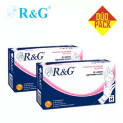 R&G - Guantes de látex talla M 100 unidades R&G. DÚO PACK