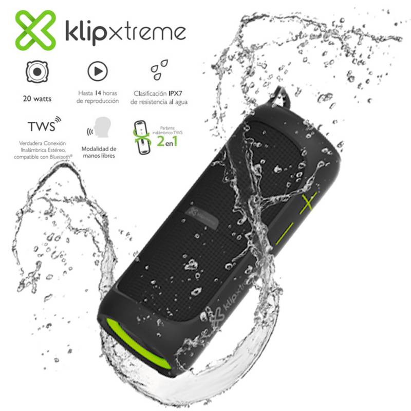 KLIP XTREM - Parlante Klip Xtreme KBS-800 Vibe 360 IPX7 BT - Negro
