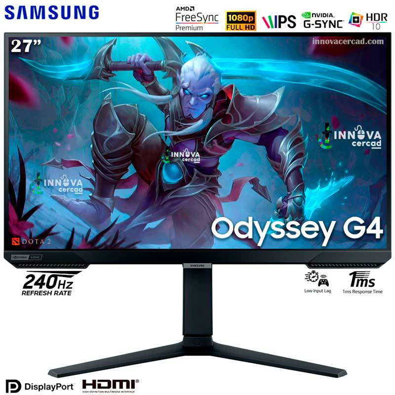 Monitor Gamer Samsung Odyssey G4 de 27, Resolución 1920 x 1080