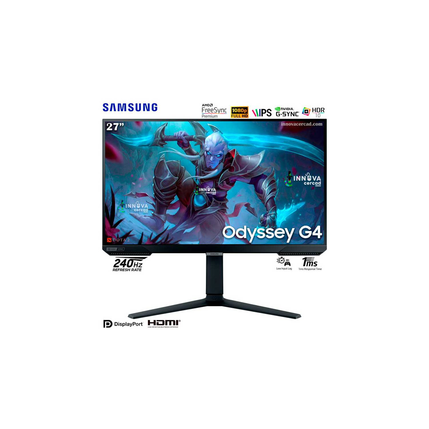 Samsung Odyssey G4 G40B 240hz G-Sync Gaming Monitor LS27BG402ENXGO **NO  STAND**