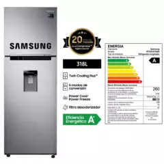 SAMSUNG - Refrigeradora Samsung Top Mount 318Lt RT32K5730S8 Silver