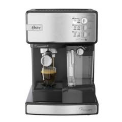 Cafetera de espresso plateada Oster® PrimaLatte™ 15 Bares BVSTEM6603SS