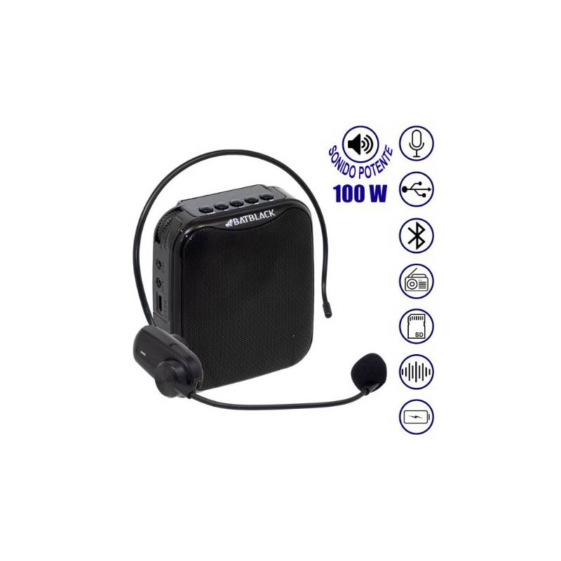 Mini Amplificador de Voz Recargable Profesional Inalámbrico BT-V317  BATBLACK BATBLACK