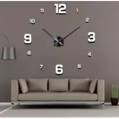 GENERICO - Reloj 3D Grande con Relieve Decorativo Moderno de Casa Habitacion
