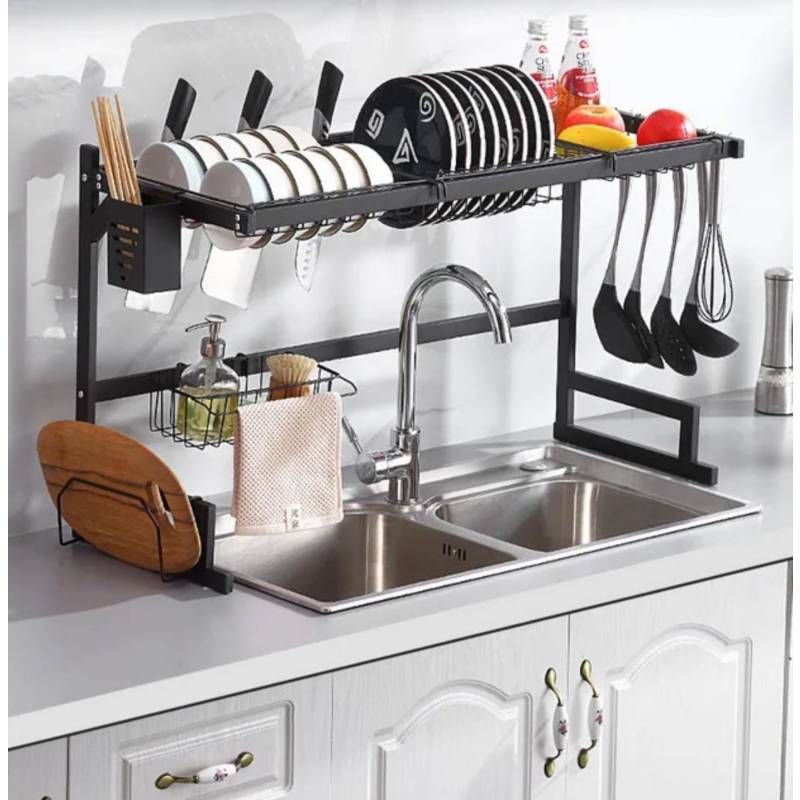 Ripley - ORGANIZADOR DE COCINA, ESCURRIDOR DE PLATOS DE ACERO INOXIDABLE  85CM