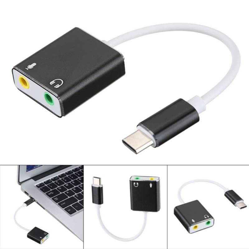 Adaptador USB Tipo C A Jack 35mm Para Audífonos Microfónos OEM