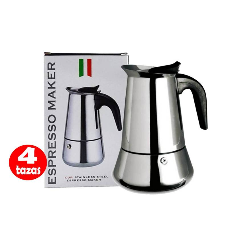 GENERICO Cafetera Italiana Acero Inoxidable Capacidad 4 Tazas