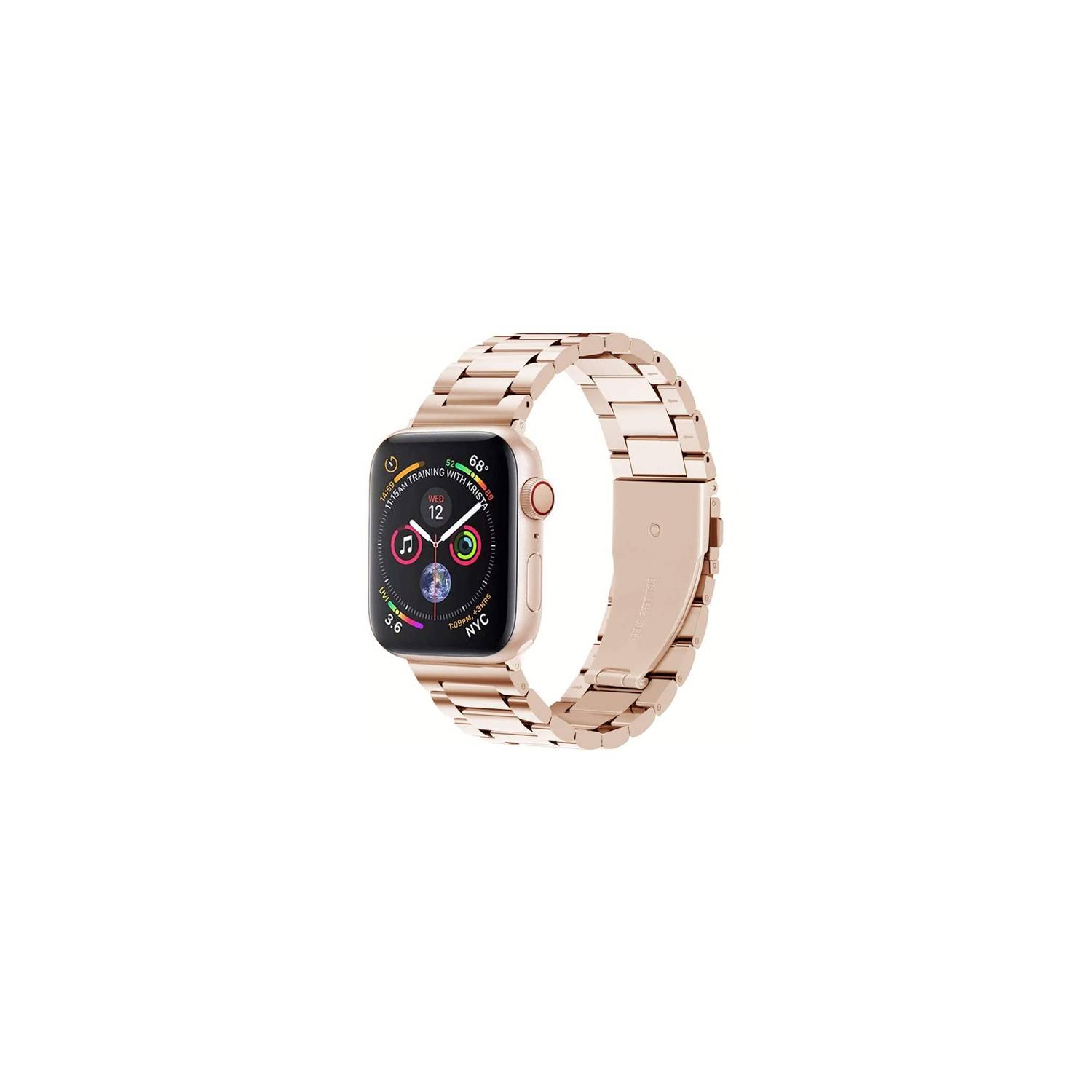 Cool Correa Metálica Rosa Dorado para Apple Watch 42/44 mm Series