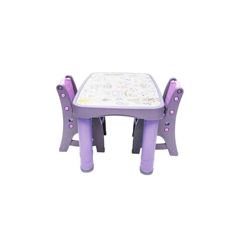 Set kids studio mesa + 2 sillas Princesa Lila - Promart