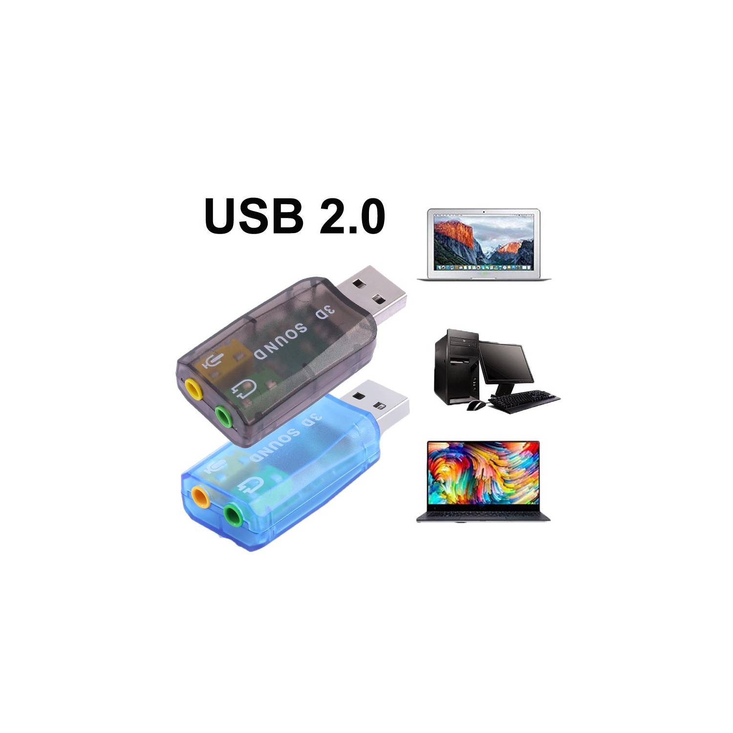 Tarjeta De Sonido 5.1 USB 2.0