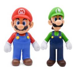 FULL FIGURE - Pack 2 Figuras Mario y Luigi 14cm - 13cm Calidad PVC