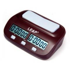 LA CASA DE AJEDREZ - Reloj de Ajedrez Digital LEAP PQ9907S Temporizador - marron