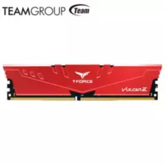 TEAMGROUP - Memoria RAM TG T-Force Vulcan Z, 16GB, DDR4, 3200 MHz, Rojo.