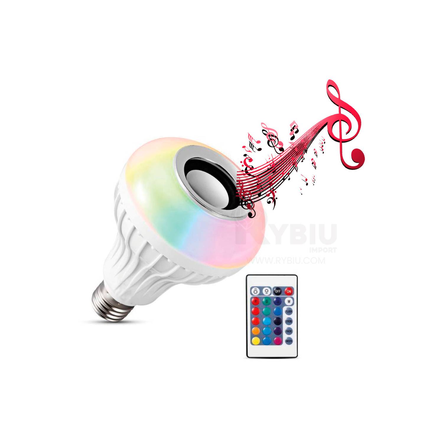 Bombilla LED E27 color con altavoz Bluetooth integrado