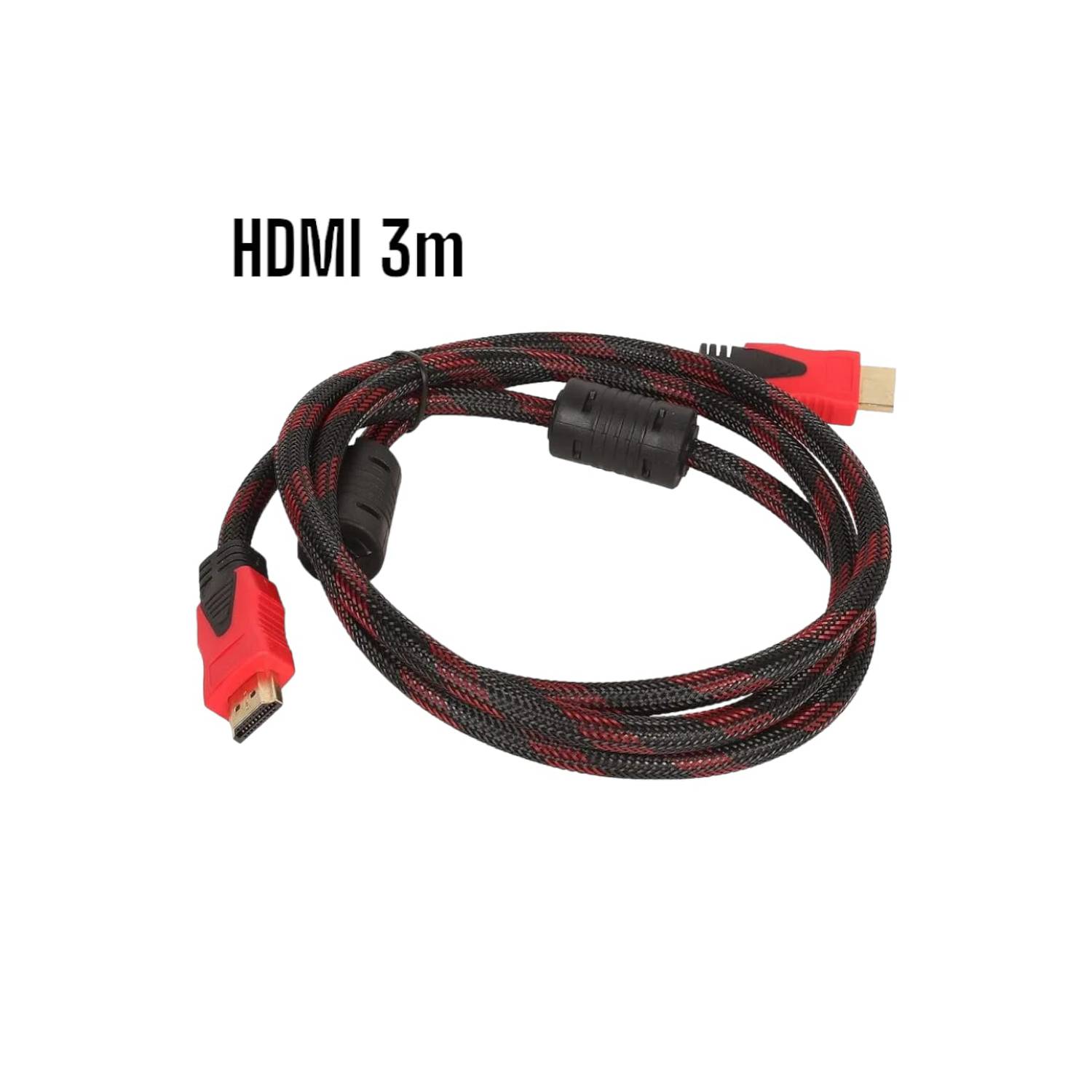 Cable HDMI-HDMI con Filtro 3m 3metros Full HD 3D V14 Enmallado OEM