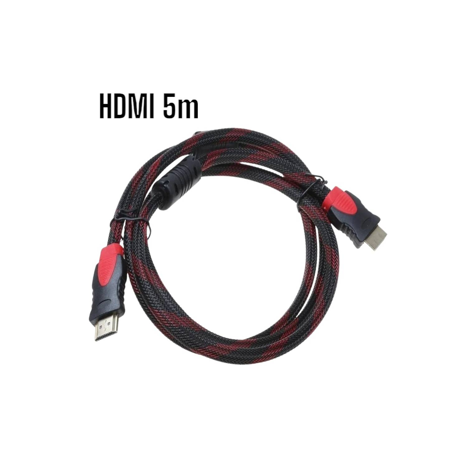 Cable HDMI-HDMI con Filtro 5m 5metros Full HD 3D V14 Enmallado OEM