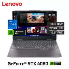 LENOVO - Laptop Lenovo LOQ 15IRH8 Intel Ci7 13700H Ram 16GB Disco 512GB SSD Video Nvidia RTX 4050 6GB 15.6?