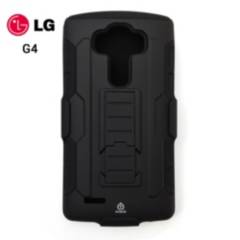 Case Armor Hibrido LG G4 2015 (5.5") Protector Gancho - Negro
