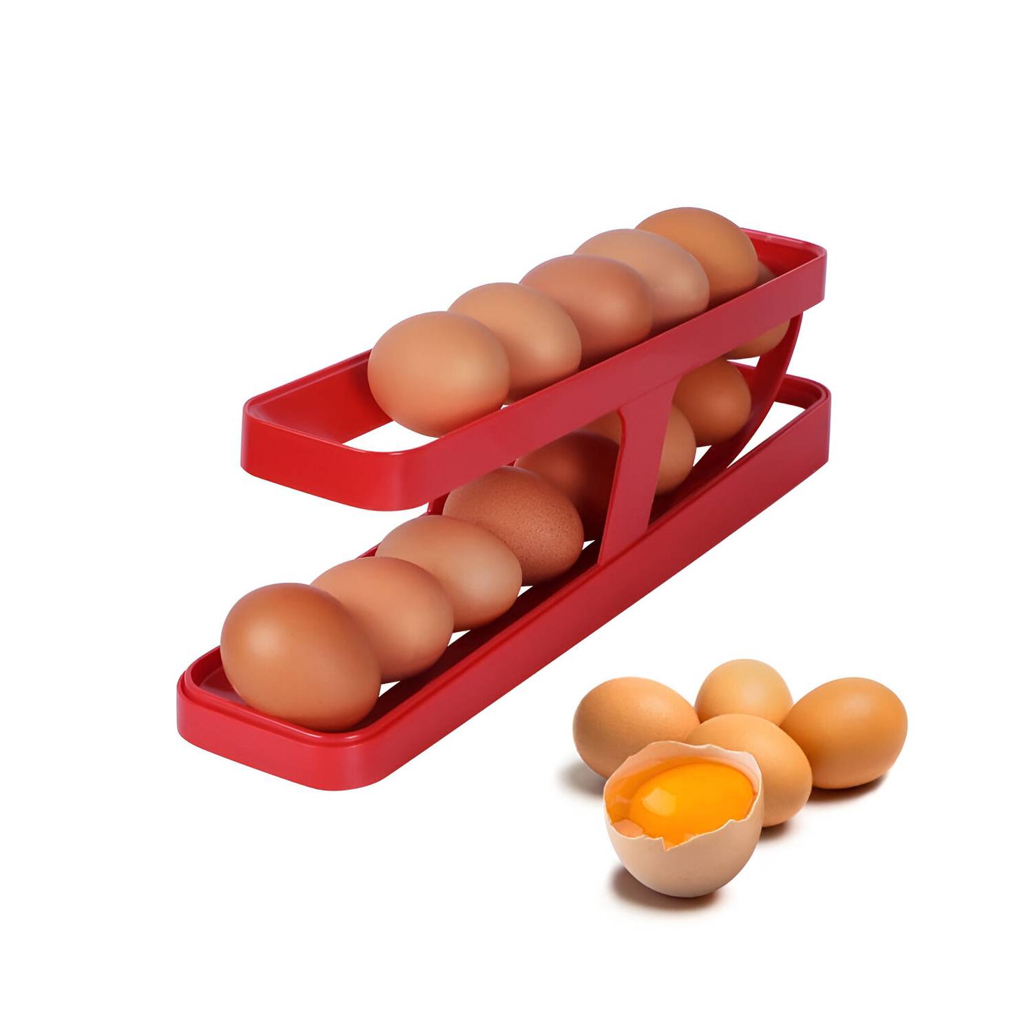 Comprar Dispensador de huevos para refrigerador ICOCO, dispensador de huevos  de gran capacidad, organizador de huevos de plástico