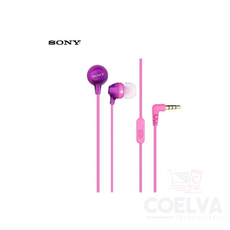 SONY - Sony MDR-EX15AP Headphone Stereo With Microphone - Morado