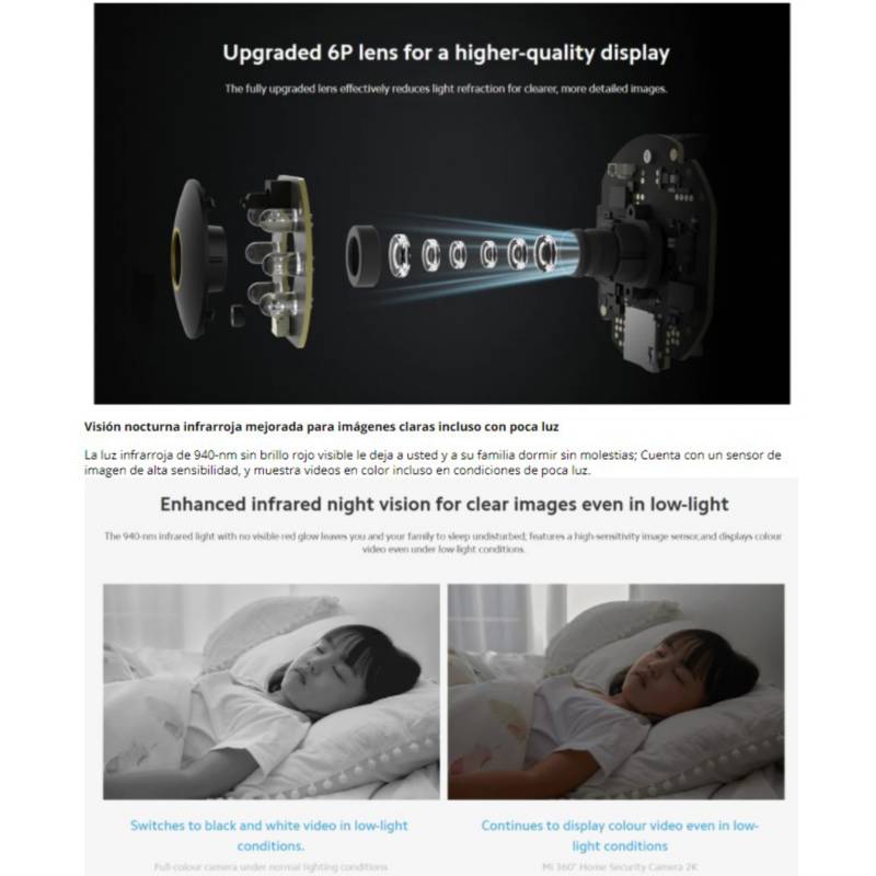 Cámara de seguridad Xiaomi 2K 360° App Control XIAOMI