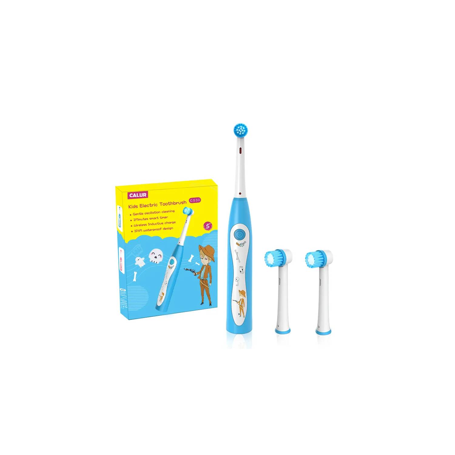 7AM2M Cepillo de dientes eléctrico sónico con 6 cabezales de cepillo para  adultos y niños, una carga durante 90 días, carga rápida inalámbrica, 5