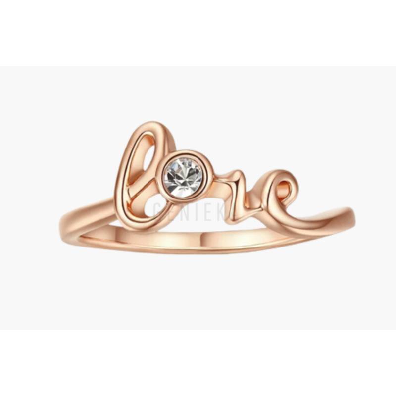 Anillo de Compromiso Love Bañado en Oro 18K Aro - Genieka GENERICO