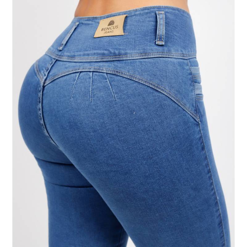Pantalon Jeans Mujer efecto Push up y Faja Interna modelo Retro