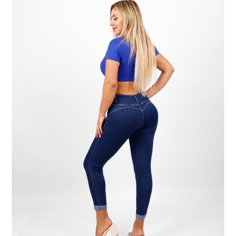 Pantalón Jeans para Mujer color Azul Noche GENERICO
