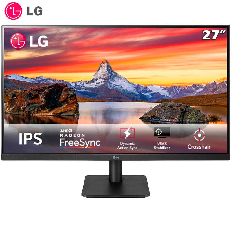LG - Monitor LG 27MQ400-B, 27", 1920 x 1080, FHD, IPS, AMD Freesync, VGA / HDMI