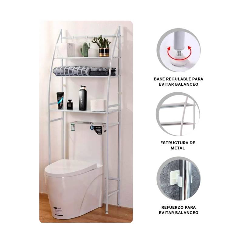 Repisa Organizadora para Baño 1.30 metros de altura total Repisas de 50 y  35 cm * 10 cm de profundidad y 2 cm de grosor. Puedes pedirla…