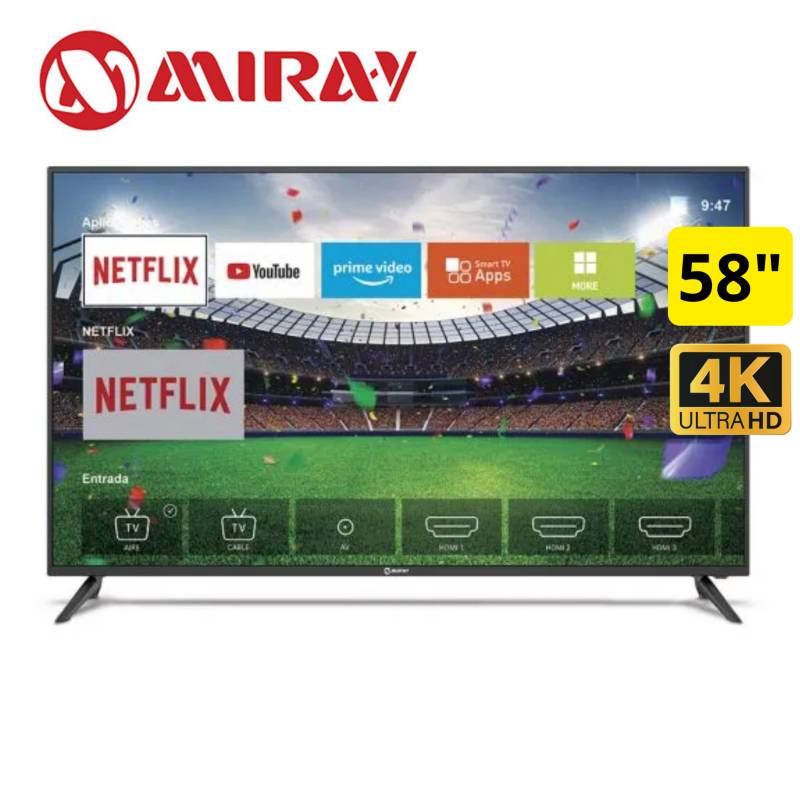 MIRAY - Televisor Miray 58 LED 4K UHD SMART TV MK58-E201