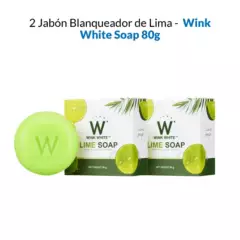 WINK WHITE - 2 Jabón Blanqueador de Lima - Wink White Soap 80g