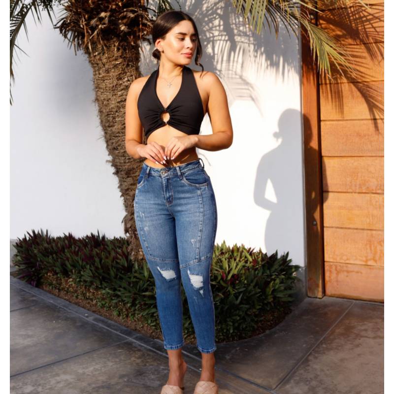 tipo Skinny Jeans Rasgado Mujer AMC GENERICO | falabella.com