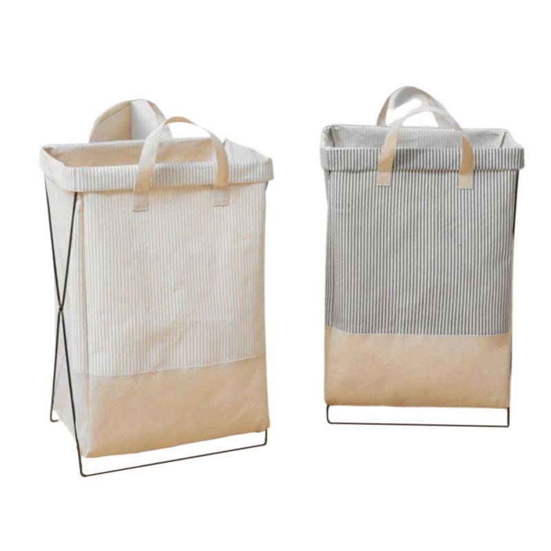  Caroeas - Cesta para ropa sucia de tela de 24”, práctica cesta  para ropa sucia para colgar alta y angosta; bolsa plegable, bolsa de  lavandería de viaje con cubierta de malla