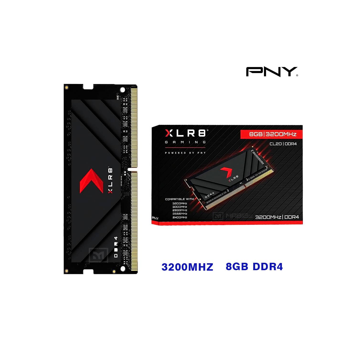 PNY 16GB XLR8 Gaming DDR4 3200 MHz SO-DIMM Memory MN16GSD43200X