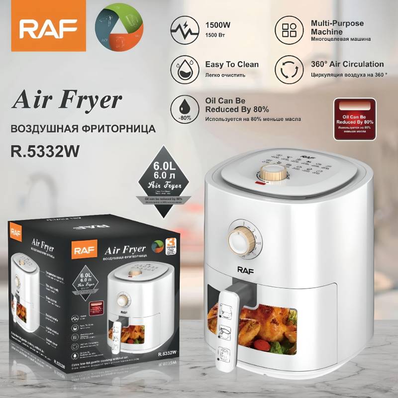 Freidora de Aire Airfryer Digital 6 Litros Sin Aceite hasta 2400 Watts  IMPORTADO