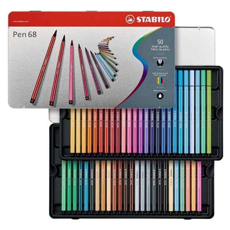 Marcador Premium Pen 68 x 50 Estuche de Metal STABILO