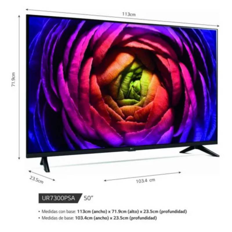 Televisor LG 4K UHD Smart ThinQ AI 55 55UR7300PSA (2023) +