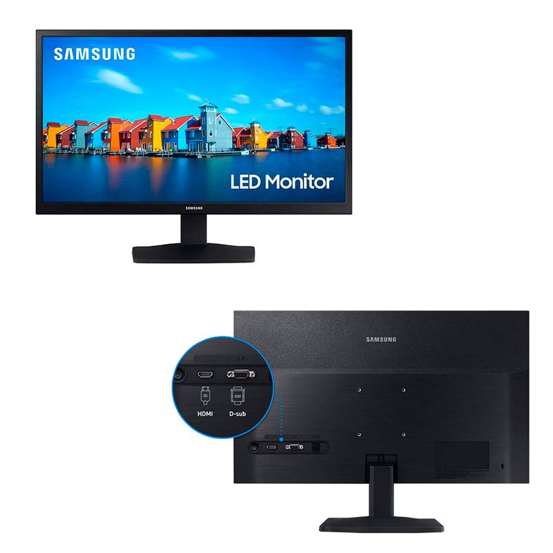 SAMSUNG - Monitor Samsung Flat LED 19 LS19A330NH VGA HDMI Negro