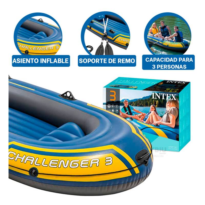 Inflable Bote para Kayak con Inflador y Remos GENERICO