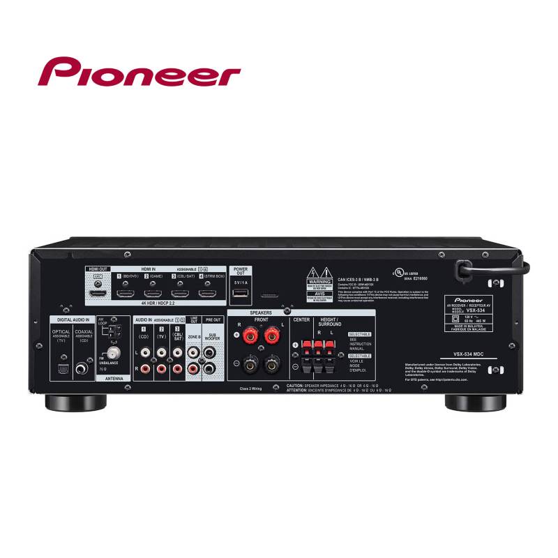 Amplificador Pioneer VSX-534 Receptor AV 5.2 canaIes4k Bth Version USA  PIONEER
