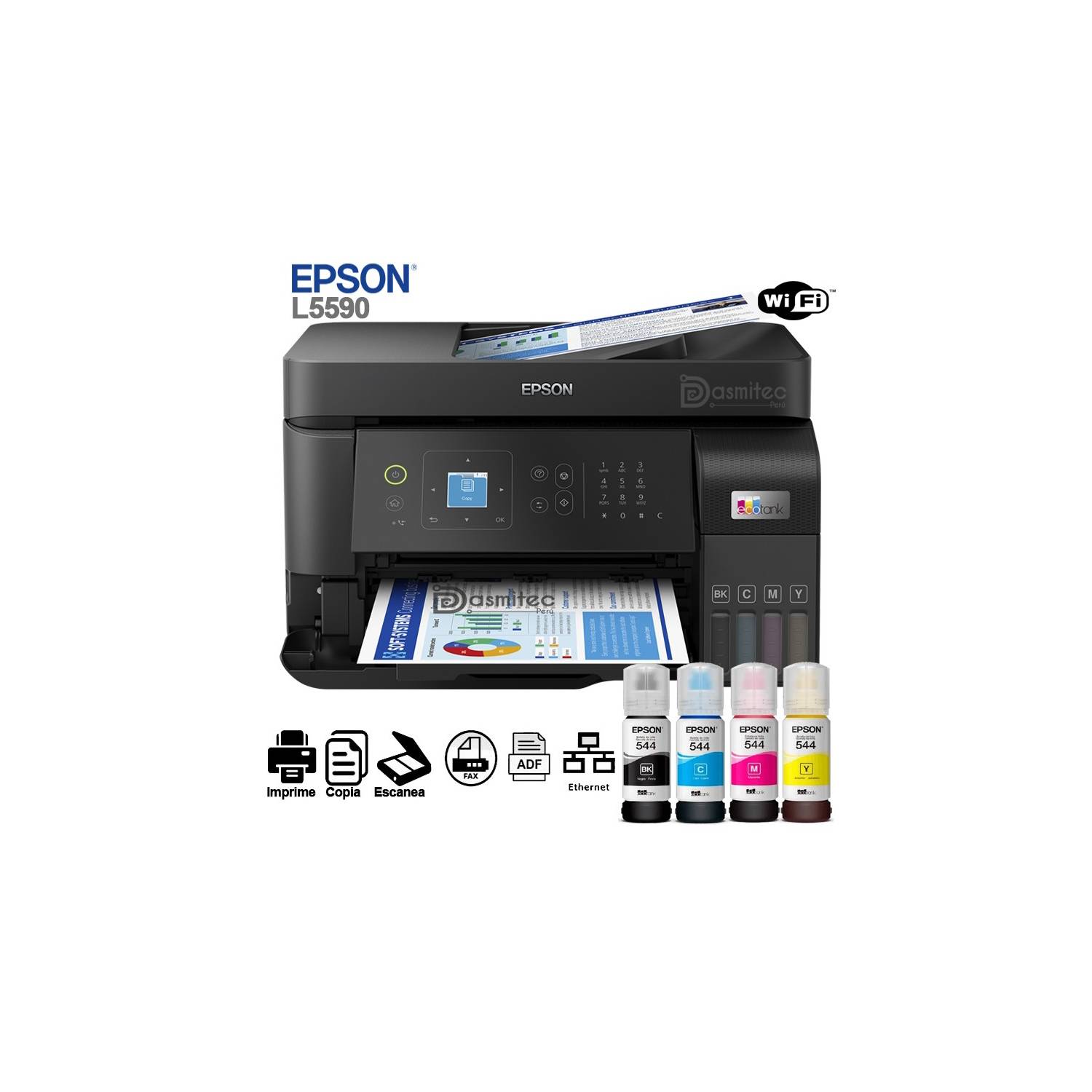 Impresora Epson Ecotank L5590 Multifuncional, ADF, Wifi