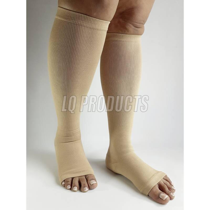 Ripley - 2 PACK MEDIAS DE COMPRESION VARICES UNISEX CON PUNTA Y CIERRES S/M