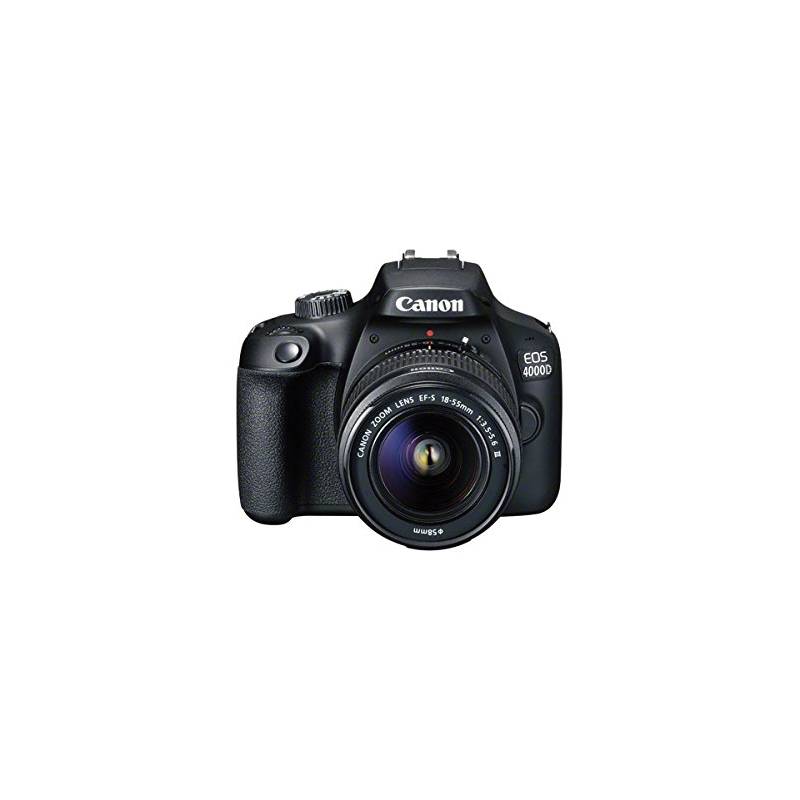 CANON - Canon EOS 4000D Digital SLR Cámara con 18-55 III Lente - Negro